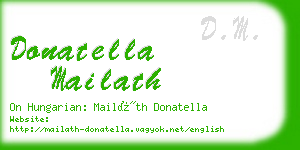 donatella mailath business card